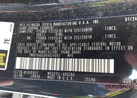 2024 Toyota Corolla Cross Hybrid Nightshade Edition z USA, uszkodzony, nr VIN 7MUFBABG0RV024092